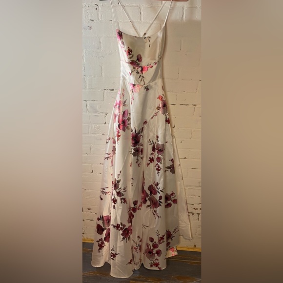 B Darlin Dresses & Skirts - B Darlin Floral Prom Dress - White and Pink